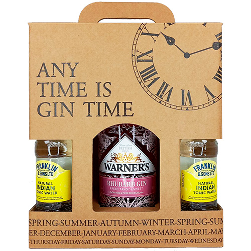 Gin Time - Warner Rhubarb Gin & 4 x Indian Tonic