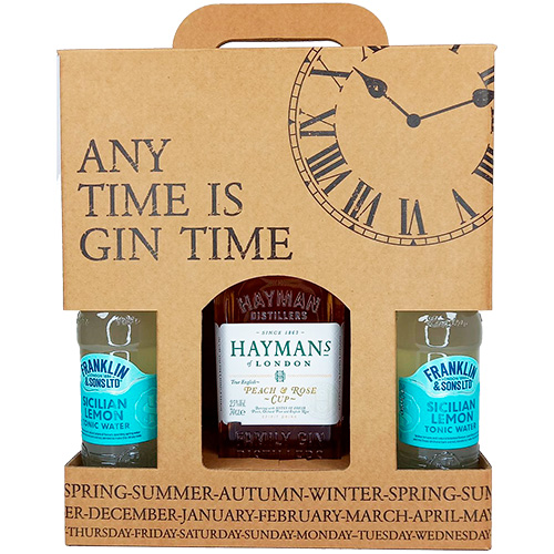 Gin Time - Hayman's Peach & Rose Cup & 4 x Lemon Tonic