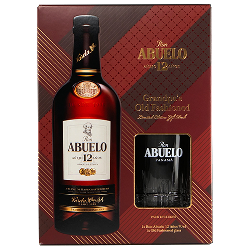 Abuelo 12YO + 1 Old Fashioned Glass - Panama