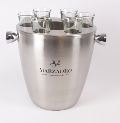 Marzadro - isspand med 6 glas