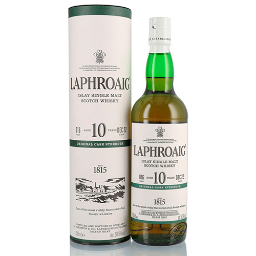 Laphroaig 10 år Cask Strength single malt Whisky