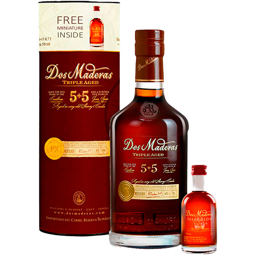 Dos Maderas Caribbean Triple Aged 5+5 år + 5cl Seleccion
