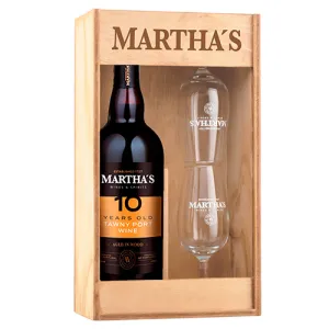 Martha's Classic 10 år Tawny Port / Trækasse / 2 Glas